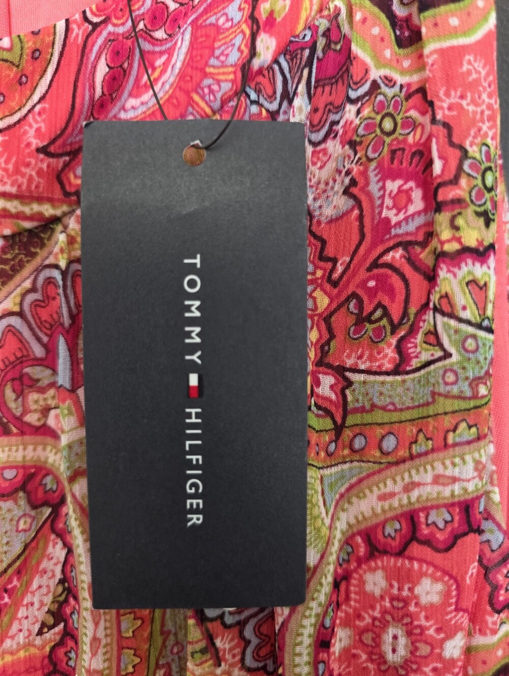 NWT Tommy Hilfiger Paisley Maxi Dress Pink Coral Sleeveless Size 14 $129 - Picture 4 of 8